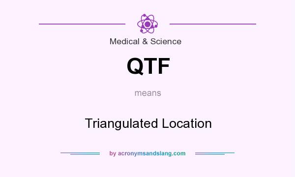 What does QTF mean? It stands for Triangulated Location
