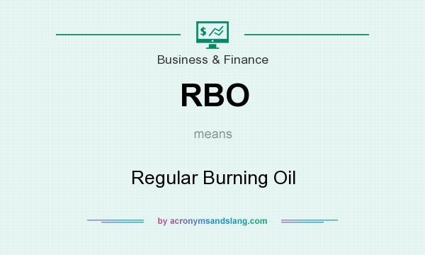 What does RBO mean? It stands for Regular Burning Oil