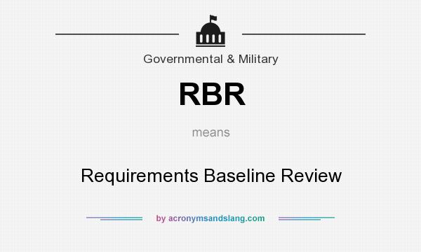 What does RBR mean? It stands for Requirements Baseline Review
