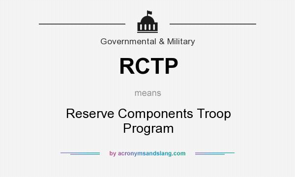 What does RCTP mean? It stands for Reserve Components Troop Program