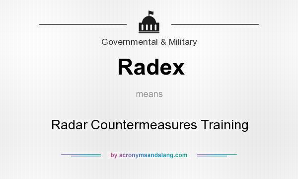 What does Radex mean? It stands for Radar Countermeasures Training