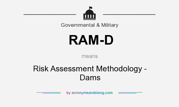 What does RAM-D mean? It stands for Risk Assessment Methodology - Dams