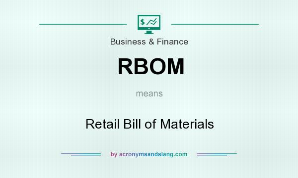 What does RBOM mean? It stands for Retail Bill of Materials