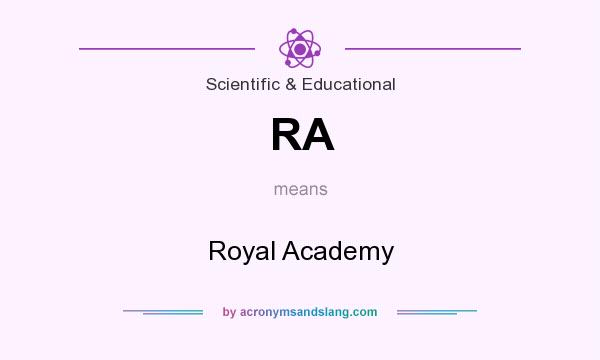 What does RA mean? It stands for Royal Academy