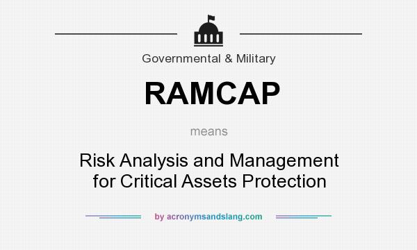 What does RAMCAP mean? It stands for Risk Analysis and Management for Critical Assets Protection