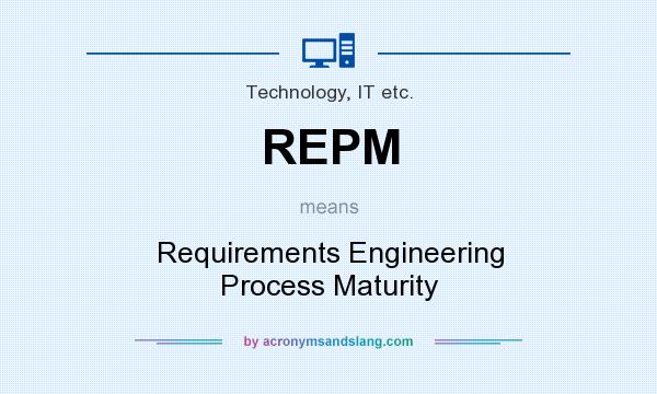 What does REPM mean? It stands for Requirements Engineering Process Maturity