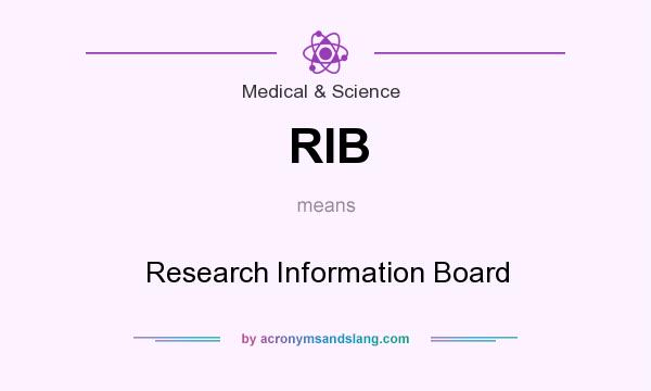 What does RIB mean? It stands for Research Information Board