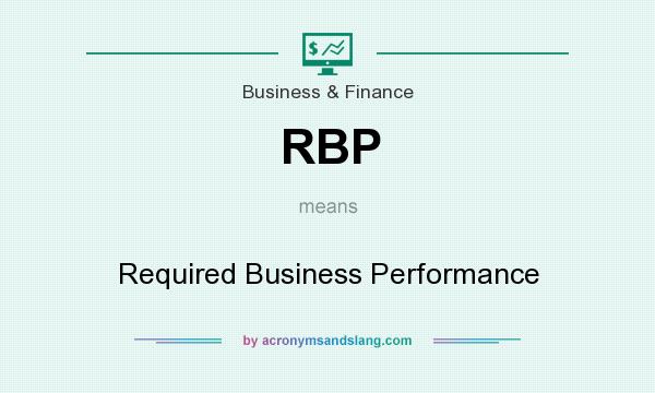 What does RBP mean? It stands for Required Business Performance