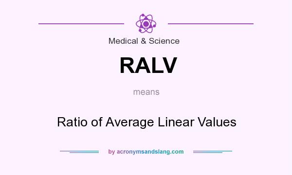 What does RALV mean? It stands for Ratio of Average Linear Values