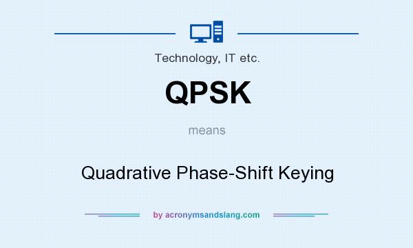What does QPSK mean? It stands for Quadrative Phase-Shift Keying