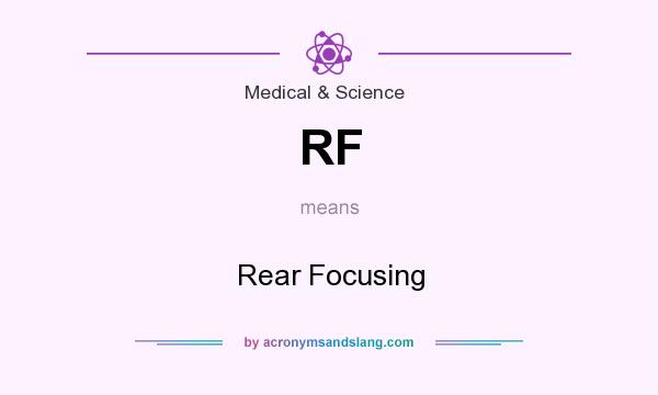 What does RF mean? It stands for Rear Focusing