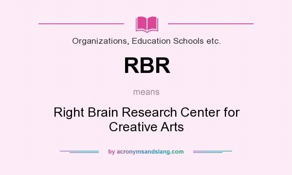 What does RBR mean? It stands for Right Brain Research Center for Creative Arts