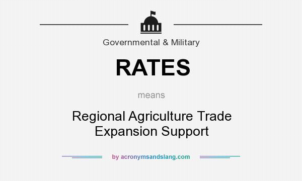 What does RATES mean? It stands for Regional Agriculture Trade Expansion Support