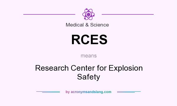 What does RCES mean? It stands for Research Center for Explosion Safety