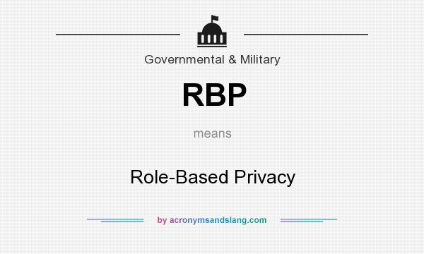 What does RBP mean? It stands for Role-Based Privacy