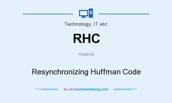What does RHC mean? It stands for Resynchronizing Huffman Code