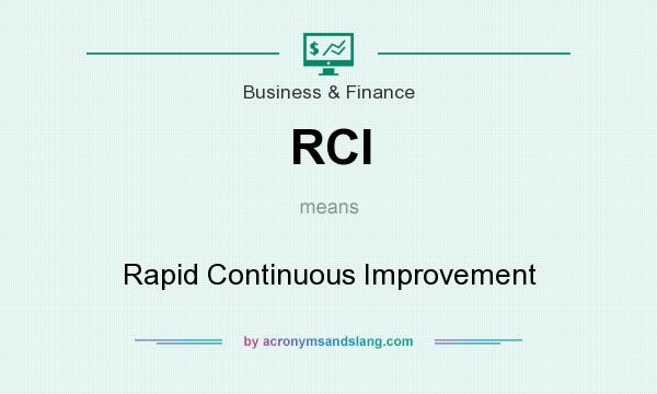 What does RCI mean? It stands for Rapid Continuous Improvement