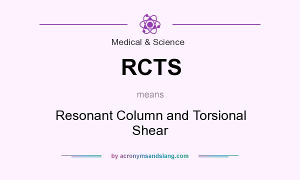 What does RCTS mean? It stands for Resonant Column and Torsional Shear