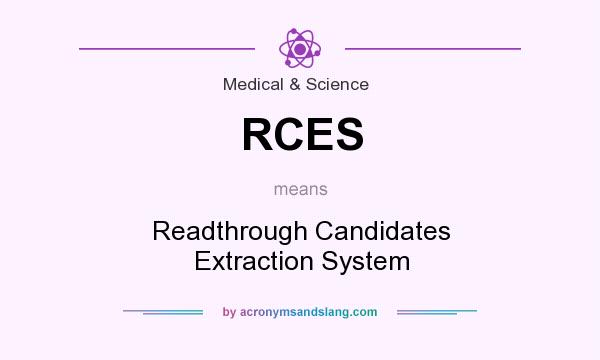 What does RCES mean? It stands for Readthrough Candidates Extraction System