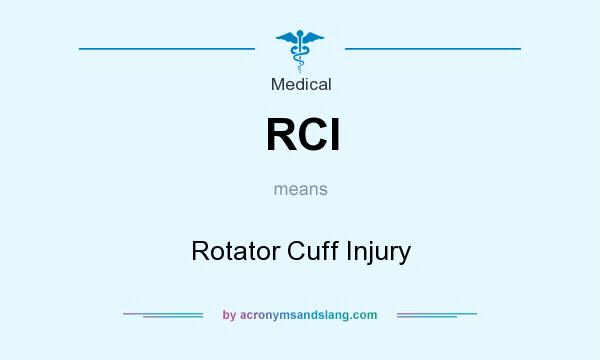 What does RCI mean? It stands for Rotator Cuff Injury
