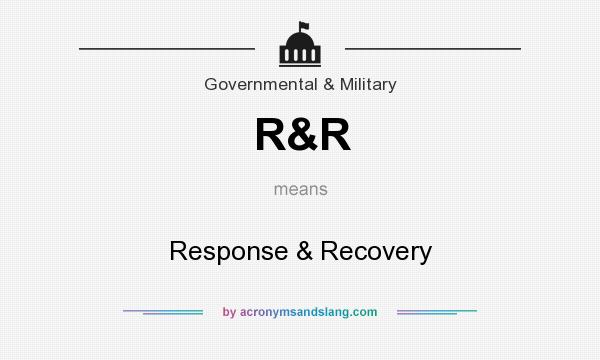 What does R&R mean? It stands for Response & Recovery