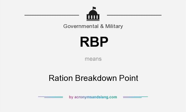 What does RBP mean? It stands for Ration Breakdown Point