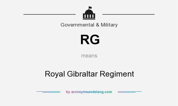 What does RG mean? It stands for Royal Gibraltar Regiment