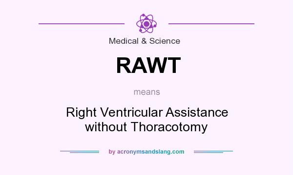 What does RAWT mean? It stands for Right Ventricular Assistance without Thoracotomy