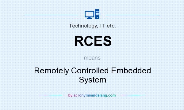 What does RCES mean? It stands for Remotely Controlled Embedded System
