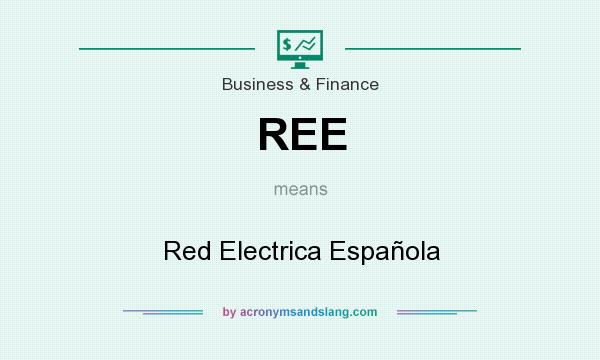 What does REE mean? It stands for Red Electrica Española