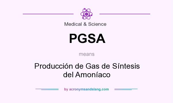 What does PGSA mean? It stands for Producción de Gas de Síntesis del Amoníaco