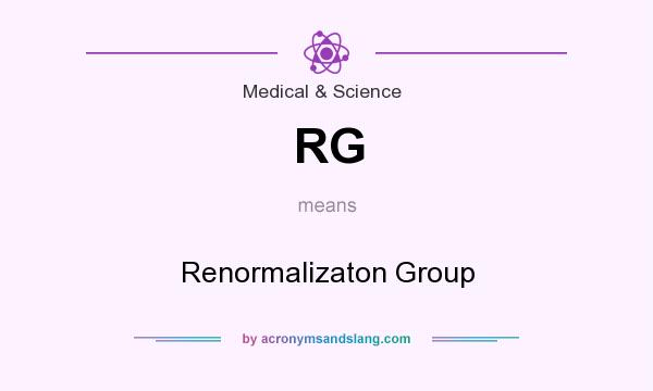 What does RG mean? It stands for Renormalizaton Group