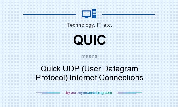 What does QUIC mean? It stands for Quick UDP (User Datagram Protocol) Internet Connections