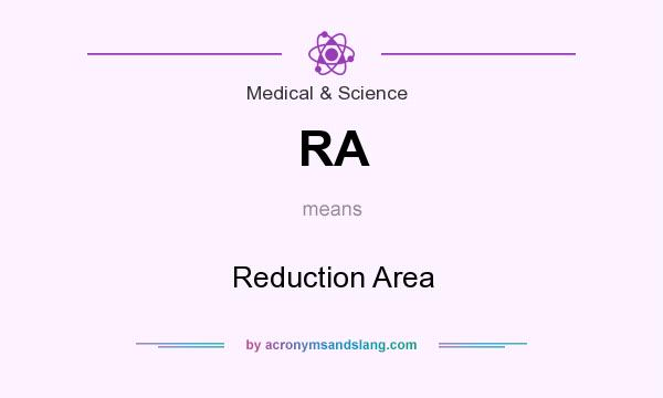 What does RA mean? It stands for Reduction Area