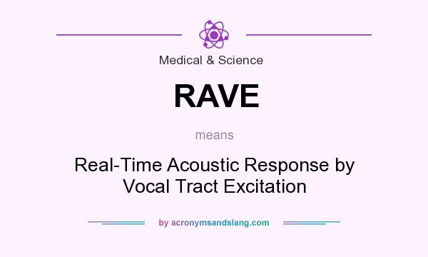What does RAVE mean? It stands for Real-Time Acoustic Response by Vocal Tract Excitation