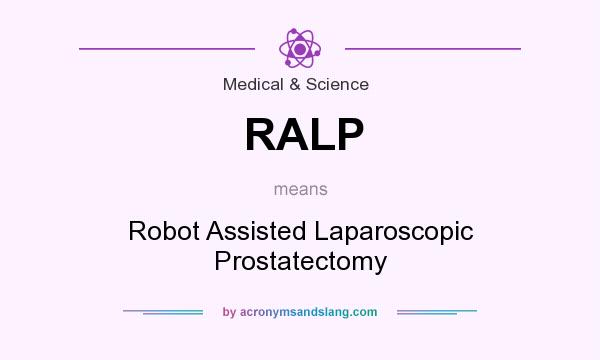 What does RALP mean? It stands for Robot Assisted Laparoscopic Prostatectomy