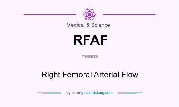 What does RFAF mean? It stands for Right Femoral Arterial Flow