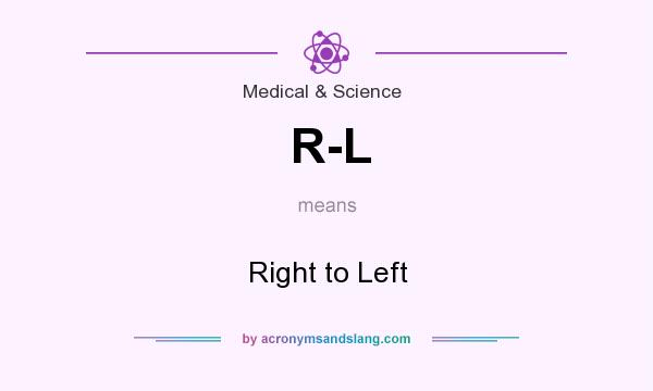 What does R-L mean? It stands for Right to Left