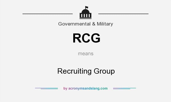 What does RCG mean? It stands for Recruiting Group