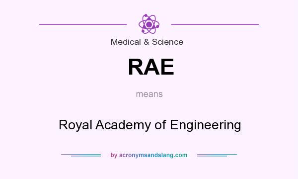 What does RAE mean? It stands for Royal Academy of Engineering