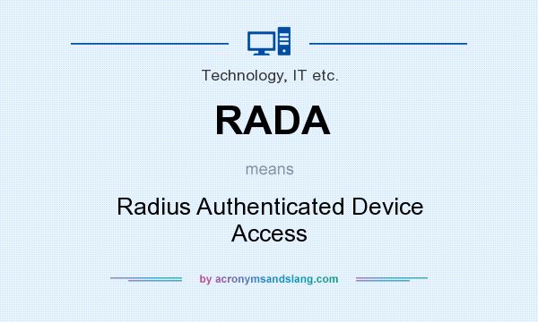 What does RADA mean? It stands for Radius Authenticated Device Access