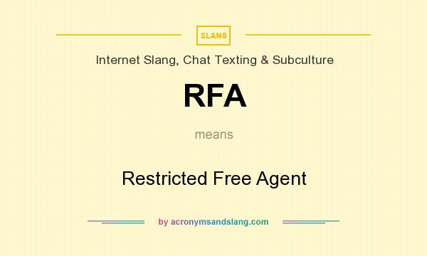 What does RFA mean? It stands for Restricted Free Agent