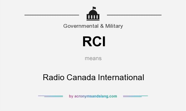 What does RCI mean? It stands for Radio Canada International