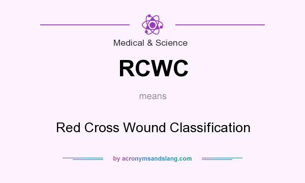 What does RCWC mean? It stands for Red Cross Wound Classification