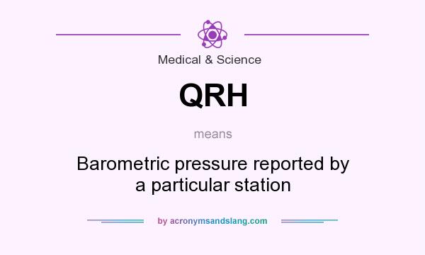 What does QRH mean? It stands for Barometric pressure reported by a particular station
