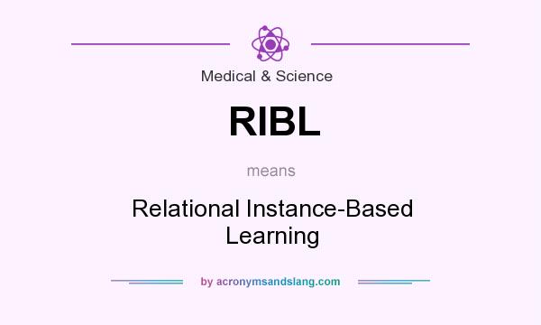 What does RIBL mean? It stands for Relational Instance-Based Learning