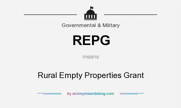 What does REPG mean? It stands for Rural Empty Properties Grant