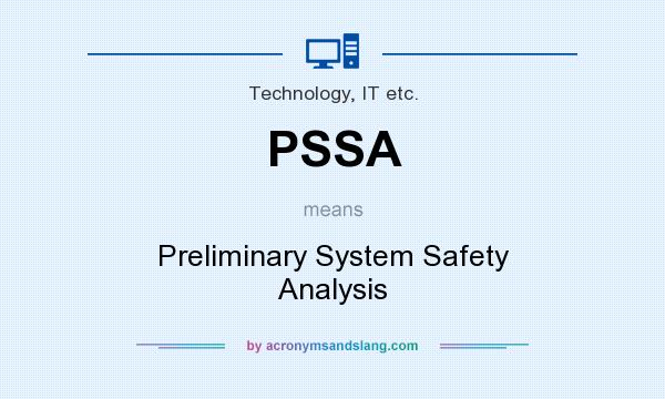 What does PSSA mean? It stands for Preliminary System Safety Analysis