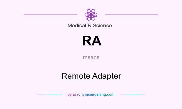 What does RA mean? It stands for Remote Adapter