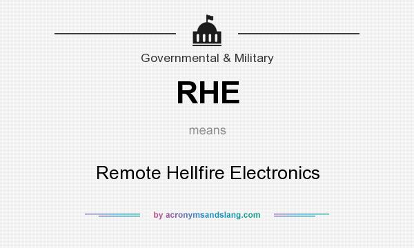 What does RHE mean? It stands for Remote Hellfire Electronics